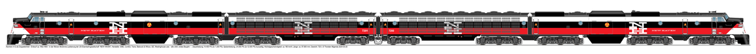 Die US-amerikanische Atomlokomotive X-12 als Doppeltraktion im fiktiven 
